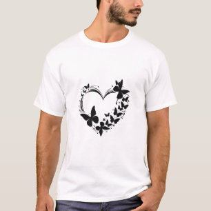 Black white Inspired Gift Design T-Shirt