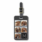 Black White Instagram 5 Photo Collage Monogram