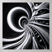 Black & White Into The Wormhole 