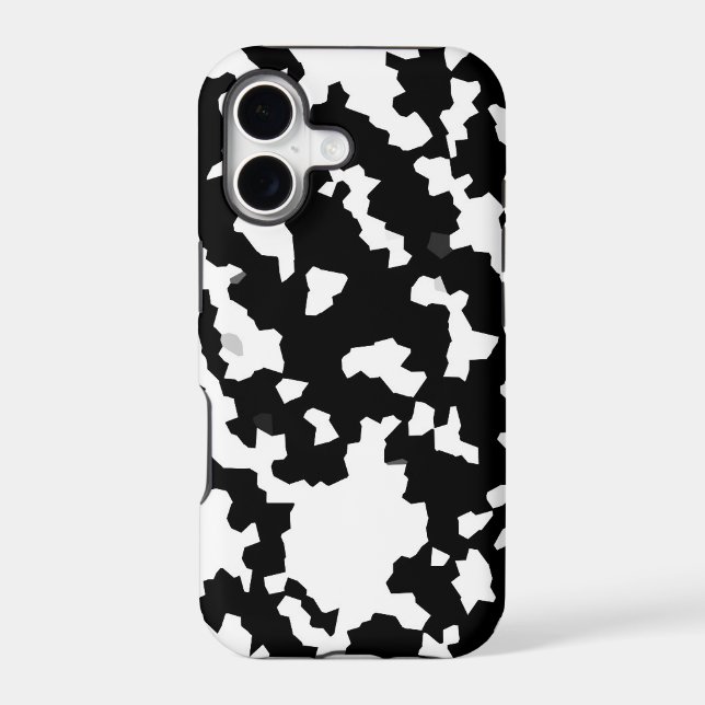 Black White Irregular Abstract Pattern (Back)