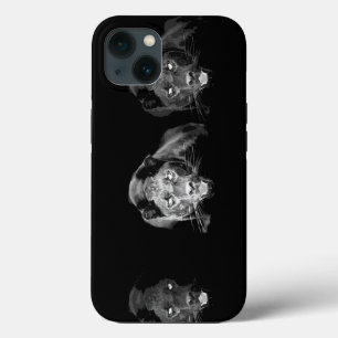 Black & White Jaguar iPhone 13 Case