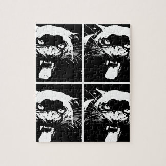 Black & White Jaguar Jigsaw Puzzle