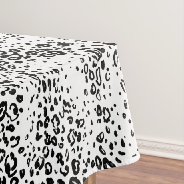 Black white Jaguar Tablecloth (In Situ)