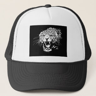 Black & White Jaguar Trucker Hat