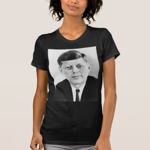 Black & White JFK John F. Kennedy T-Shirt