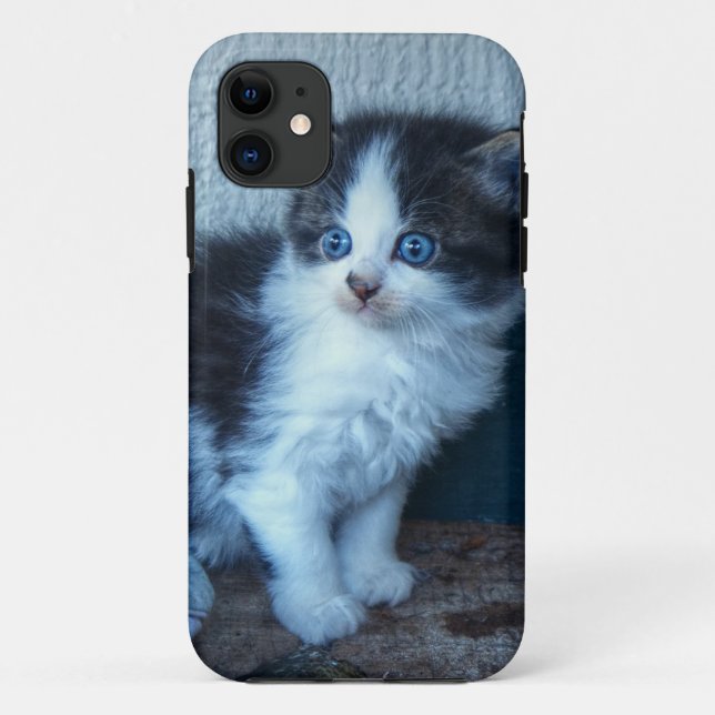 Black + White Kitten Case-Mate iPhone Case (Back)