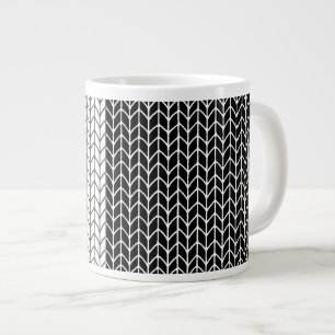 BLACK & WHITE KNIT Big White Mug