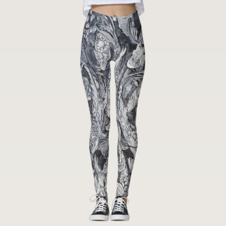 Black & White Koi Fish Leggings