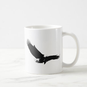 Black & White Landing Eagle Coffee Mug