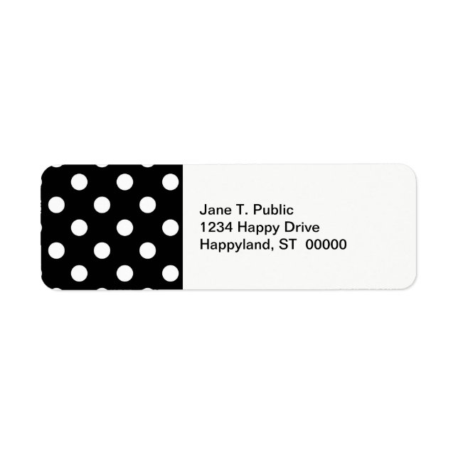 Black White Large Polka Dot Pattern (Front)