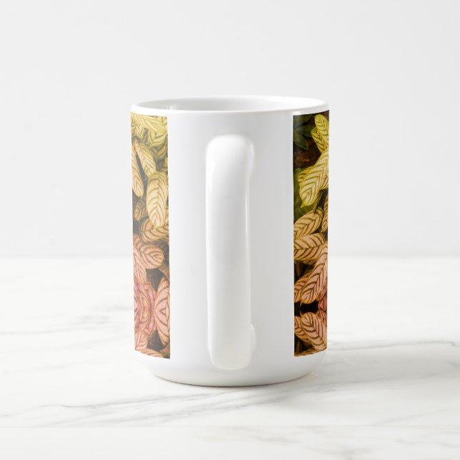Black & White Leaf Pattern  Coffee Mug (Handle)