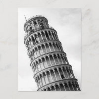 Black & White Leaning Tower of Pisa Italy
