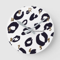 Black & White Leopard Cheetah Glam Personalised