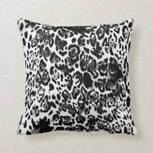 Black & White leopard Cushion