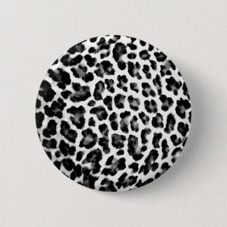 Black & White Leopard Print 6 Cm Round Badge