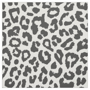 Black & White Leopard Print Animal Skin Patterns Fabric