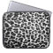 Black & White Leopard Print Laptop Sleeve