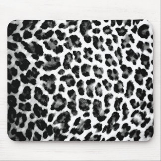Black & White Leopard Print Mouse Mat