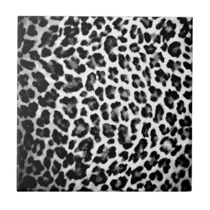 Black & White Leopard Print Tile