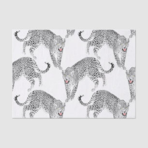 Black White Leopard Tissue Paper
