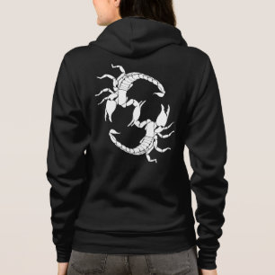 Black & White Letter S - Two Scorpions Hoodie