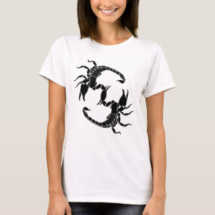 Black & White Letter S - Two Scorpions T-Shirt