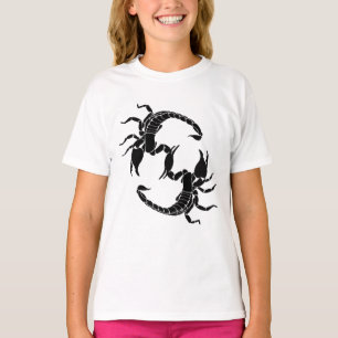Black & White Letter S - Two Scorpions T-Shirt