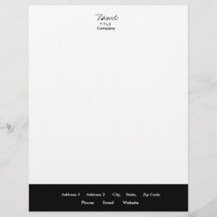 Black & White Letterhead Trendy Minimal