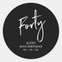 Black & White | Lettering Birthday Favour Thank yo