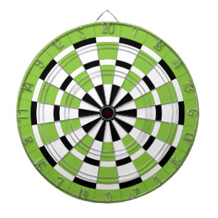 Black White & Lime Dartboard