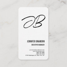 Black White Linen Monogram Minimalist Modern Plain