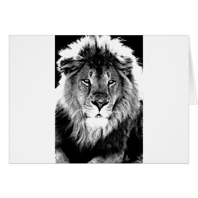 Black & White Lion (Front Horizontal)