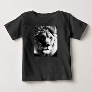 Black & White Lion Baby T-Shirt