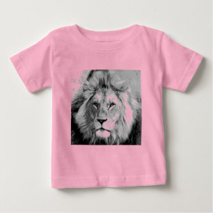 Black White Lion Baby T-Shirt