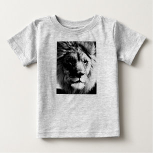 Black & White Lion Baby T-Shirt