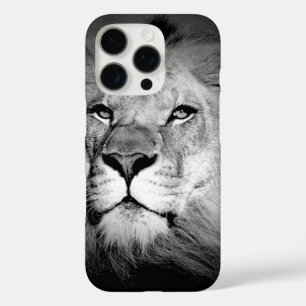 Black & White Lion iPhone 16 Pro Case
