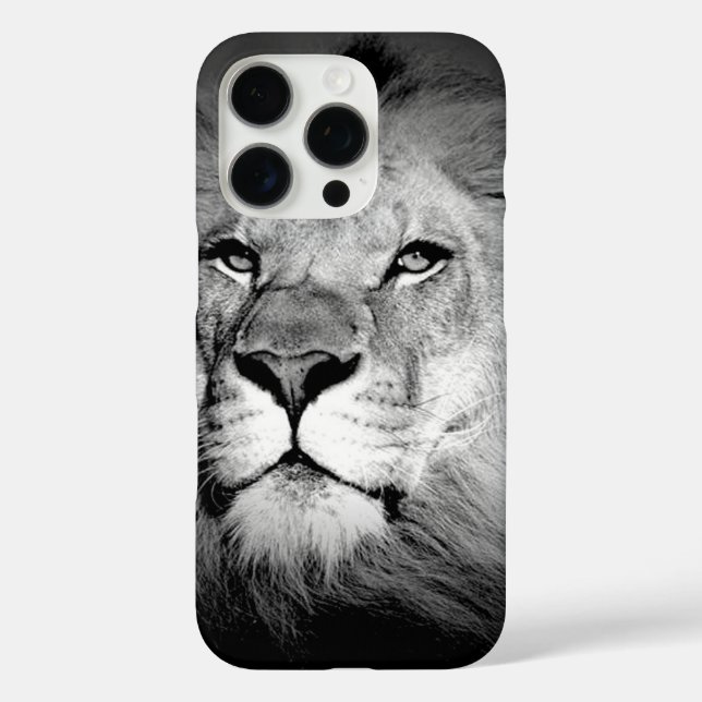 Black & White Lion Case-Mate iPhone Case (Back)