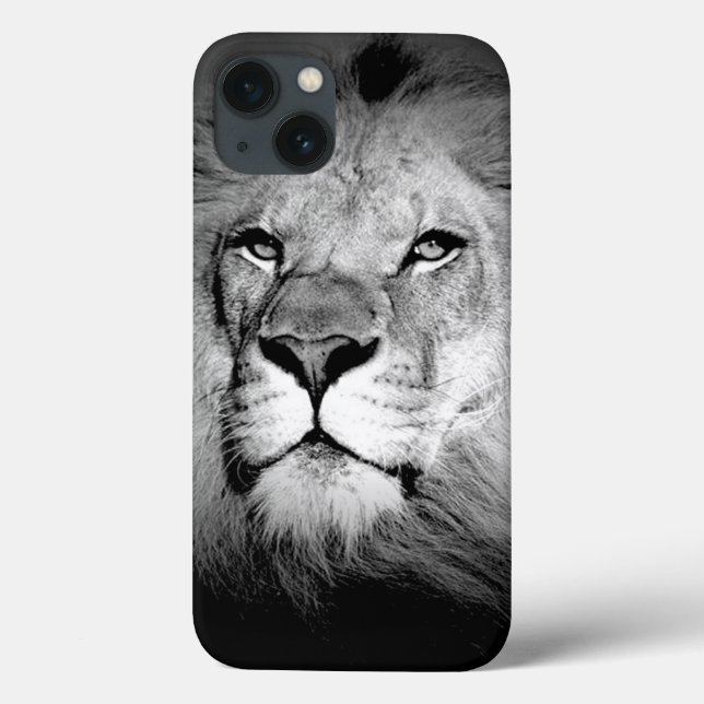 Black & White Lion Case-Mate iPhone Case (Back)