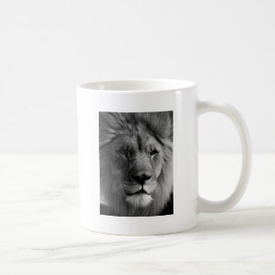 Black & White Lion Coffee Mug