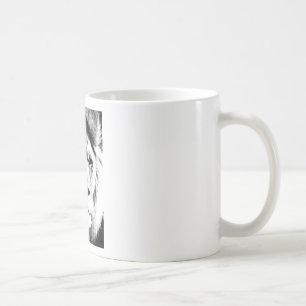 Black & White Lion Coffee Mug