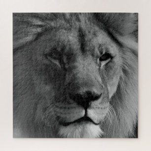 Black & White Lion Jigsaw Puzzle