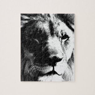 Black & White Lion Jigsaw Puzzle