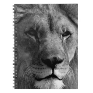 Black & White Lion Notebook