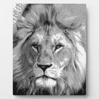 Black White Lion Plaque