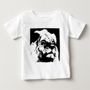 Black & white lion pop art baby T-Shirt