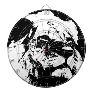 Black & white lion pop art dartboard