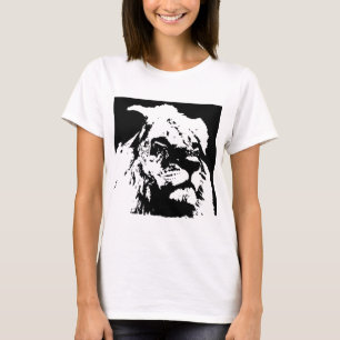 Black & white lion pop art T-Shirt