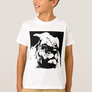 Black & white lion pop art T-Shirt