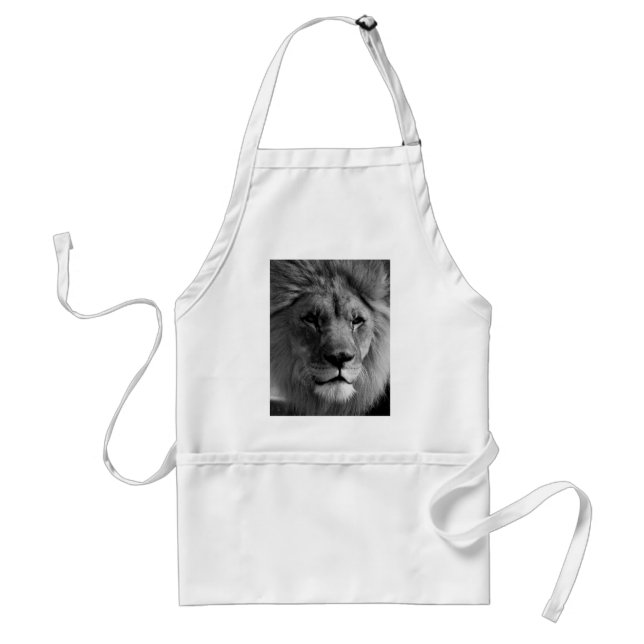 Black & White Lion Standard Apron (Front)
