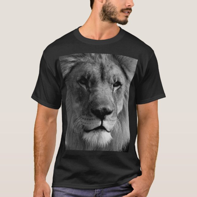 Black & White Lion T-Shirt (Front)